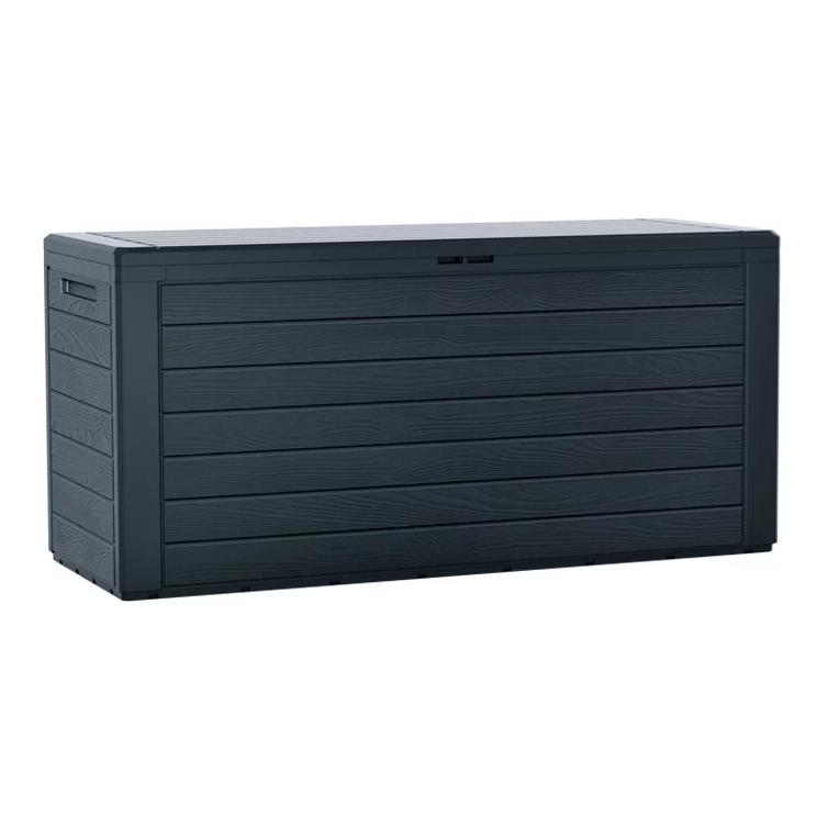 Prosperplast Gartentruhe Woodebox anthrazit