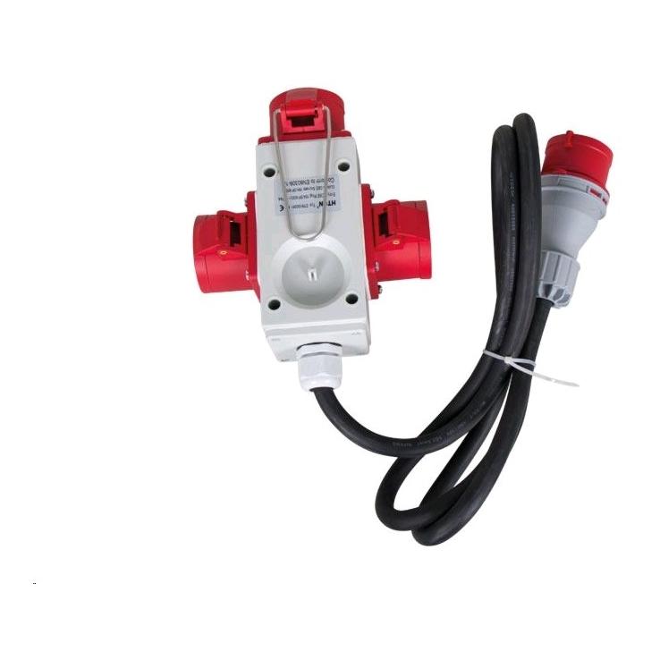 Ekström CEE 16 A Krteuzustromverteiler mit 3 Steckdosen 16 A, IP44