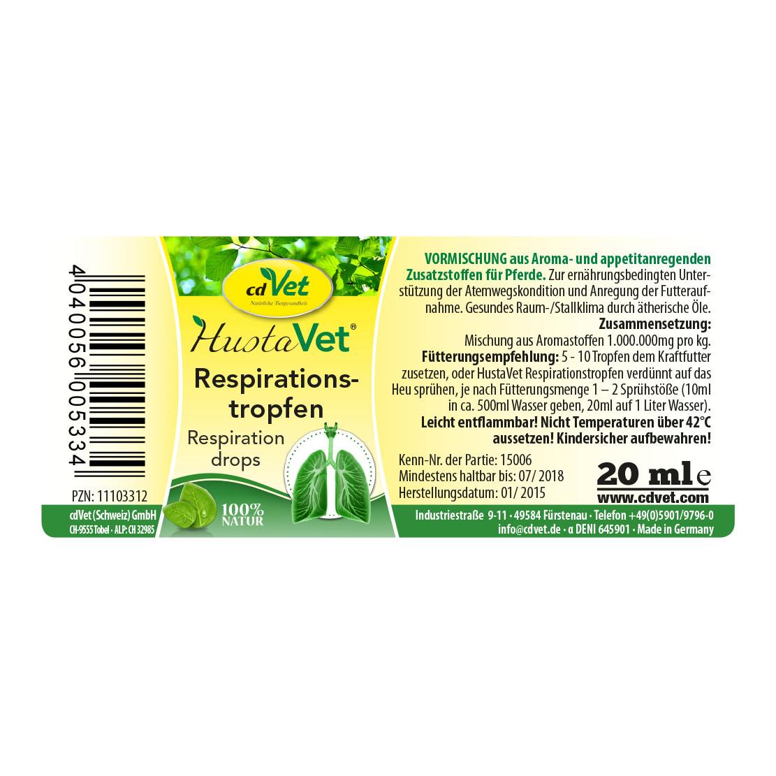 cdVet HustaVet Respirationstropfen