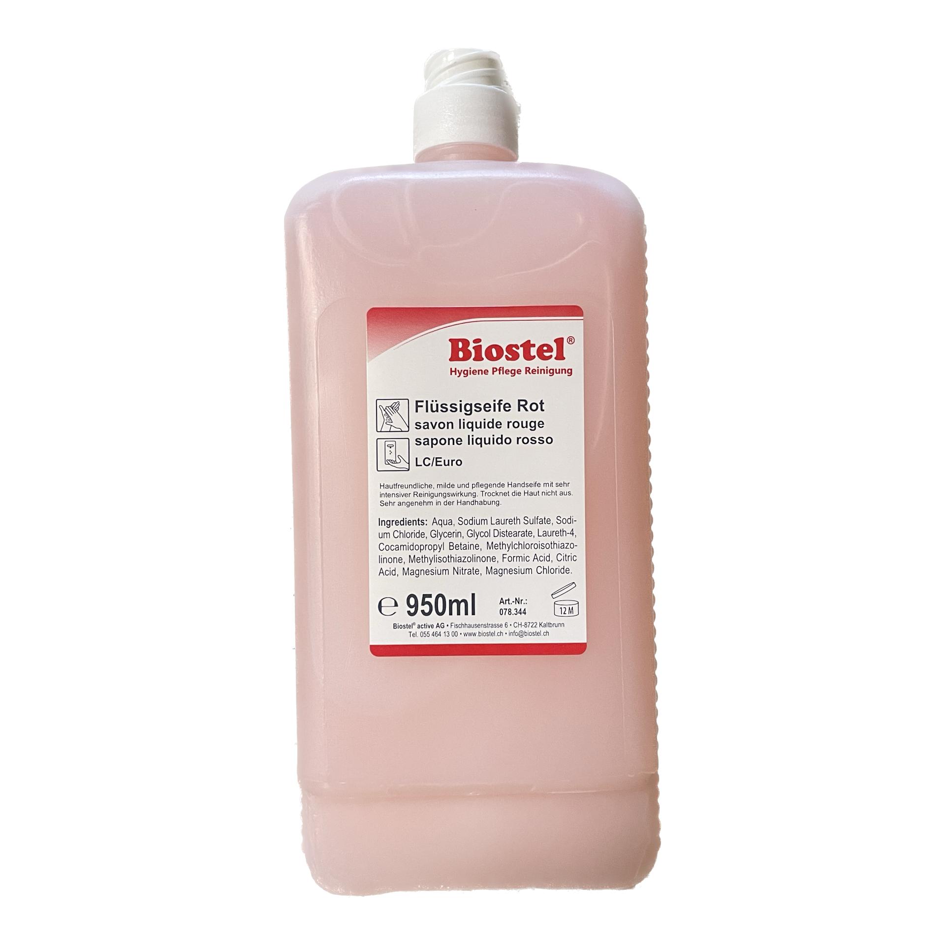 Langguth Handseife Rot LC/Euro - 950 ml - Kartusche mit Schraubaufsatz - 078.344