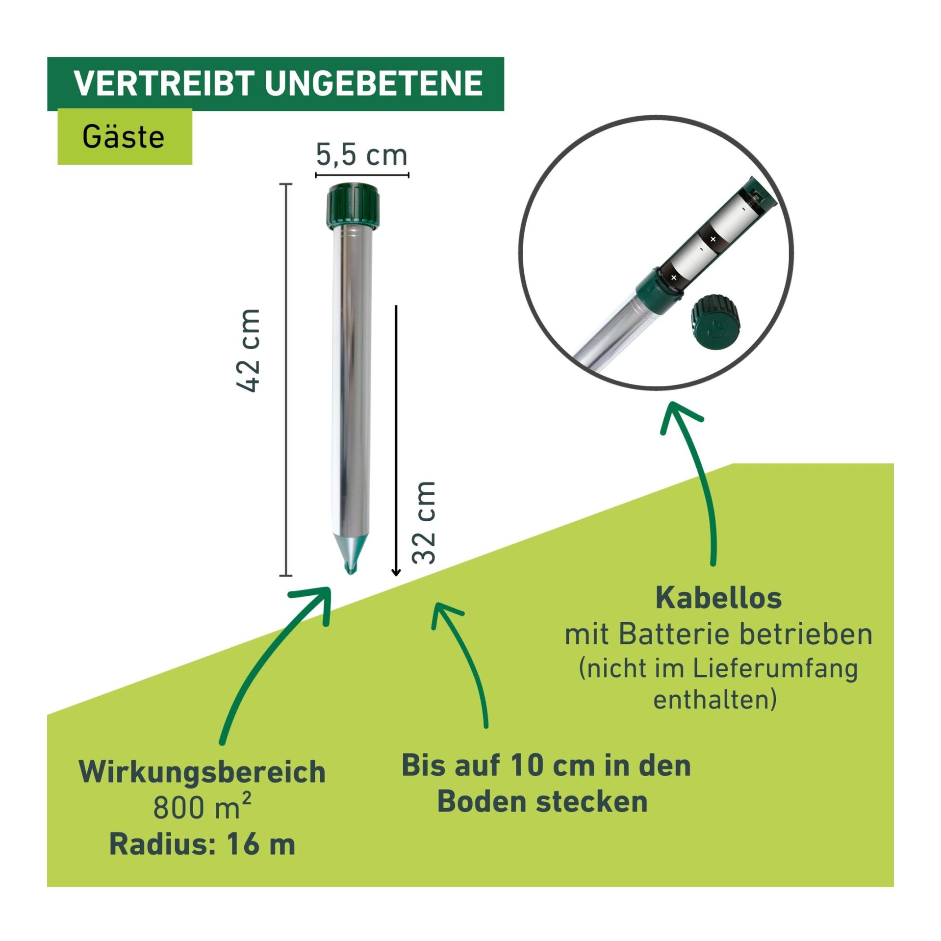 Windhager Wühlmaus- & Maulwurf-Vertreiber Aluminium
