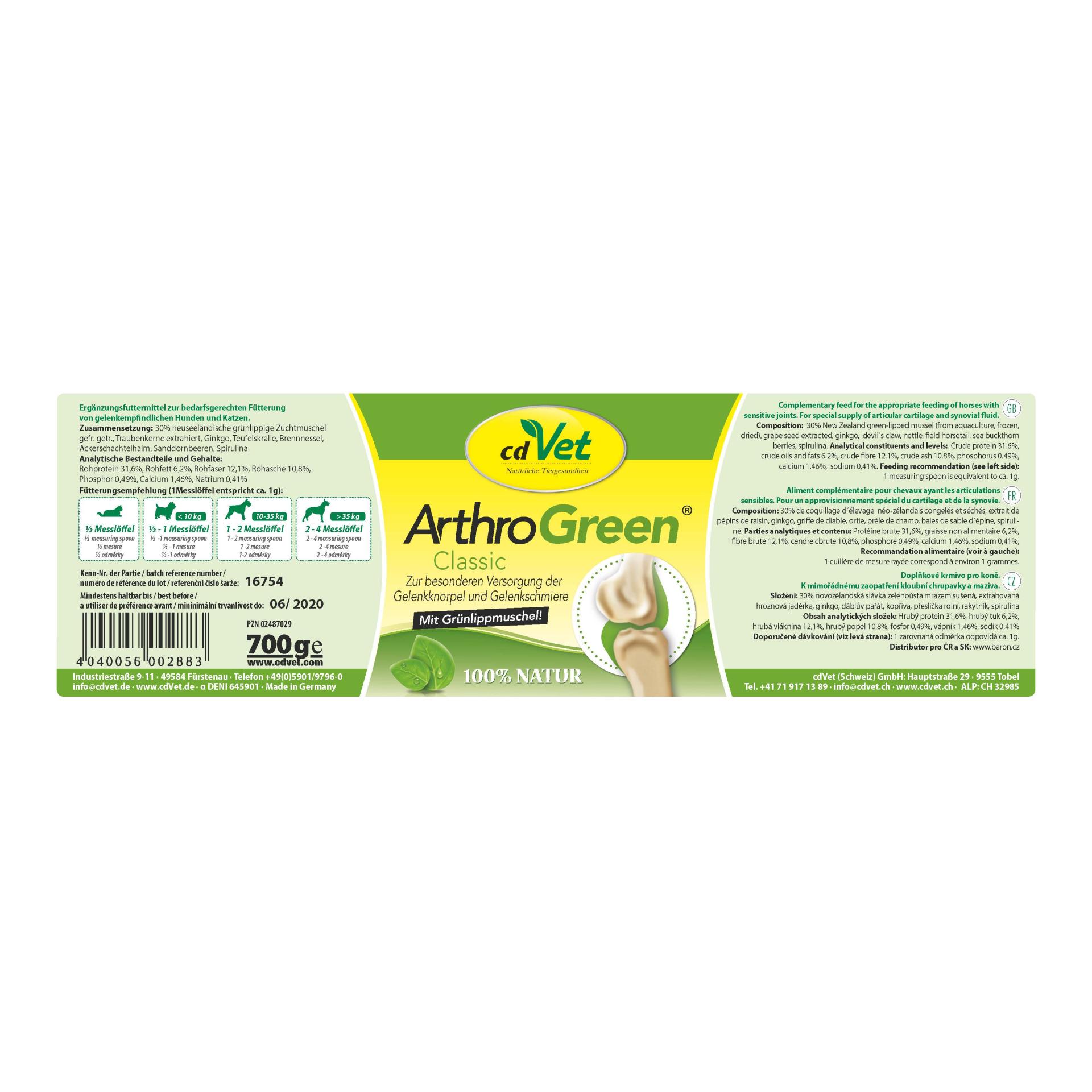 cdVet ArthroGreen Classique