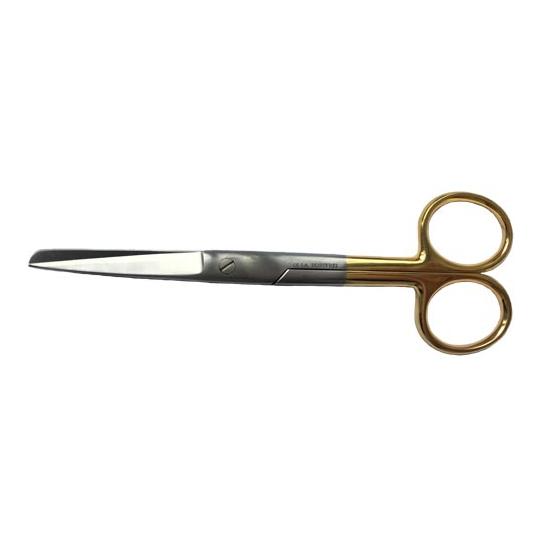 Hauptner-Herberholz Schere gebogen, stumpf-spitz Grau/Gold
