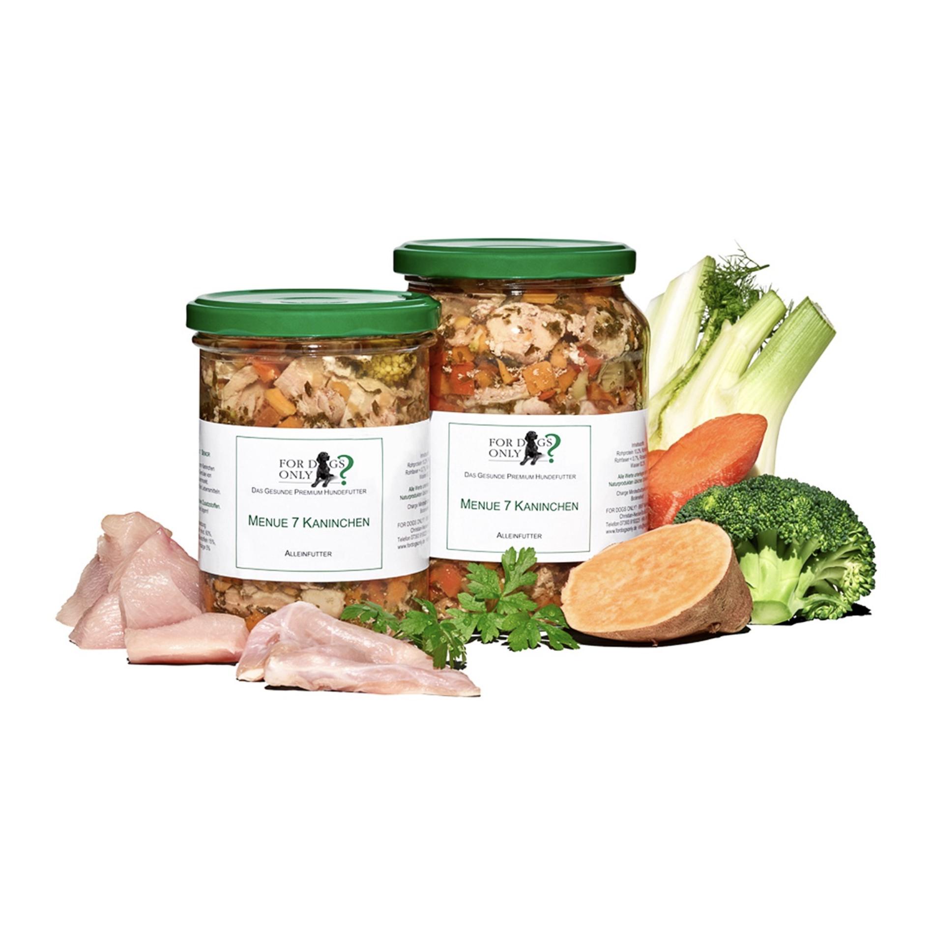 For Dogs Only? Premium Hundefutter Menue Kaninchen