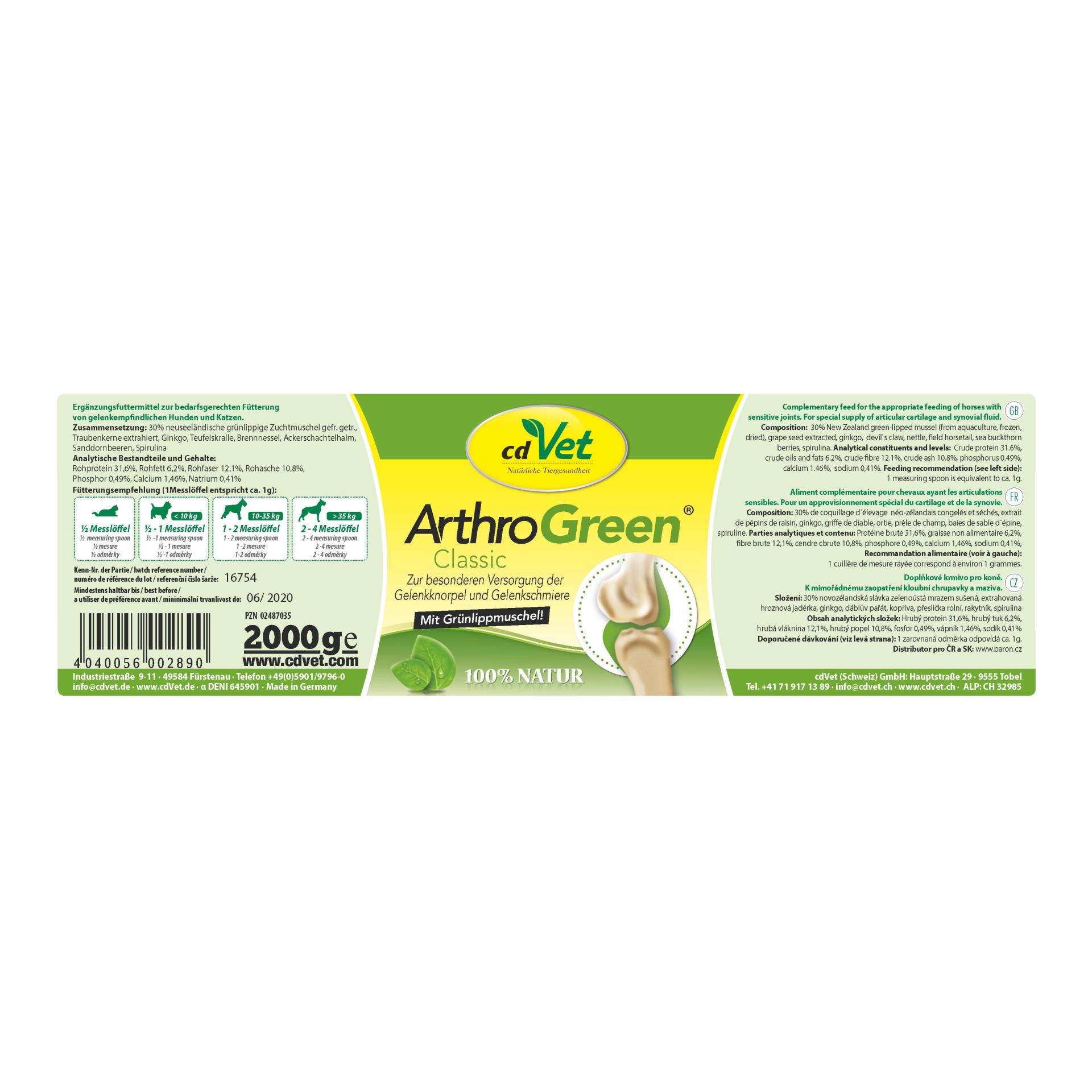cdVet ArthroGreen Classique