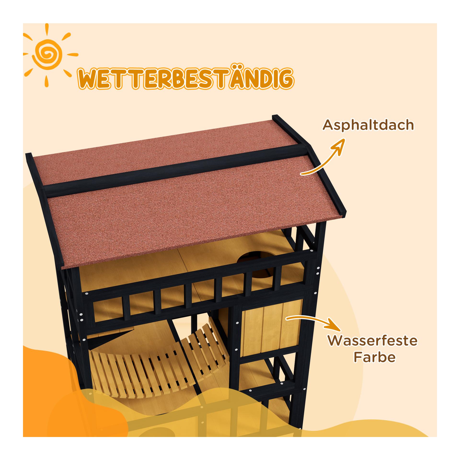 Mainer Katzenhaus aus Holz