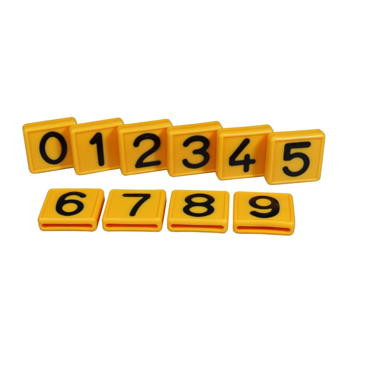 Mainer Nummernblock 48x46 mm CRS1 für Kühe/Pferde Standard 0 - 9