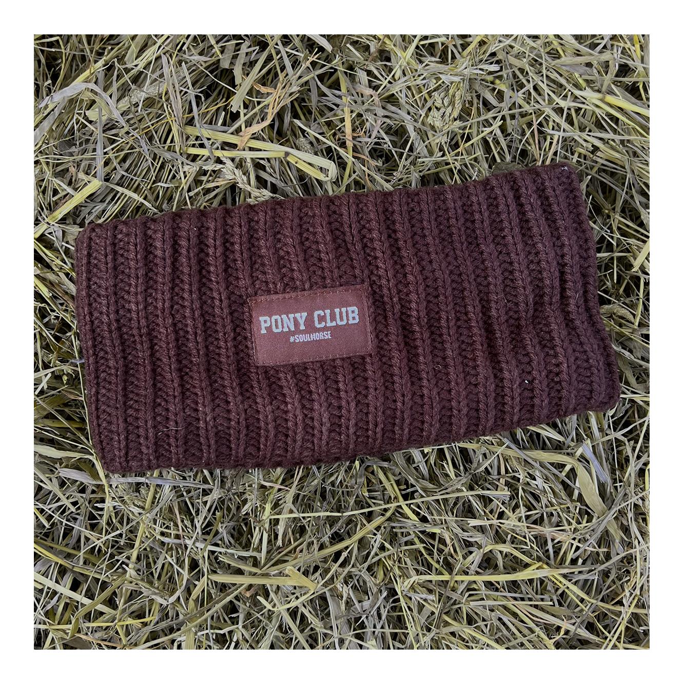 Bandeau "Pony Club" tricoté &amp; doublé