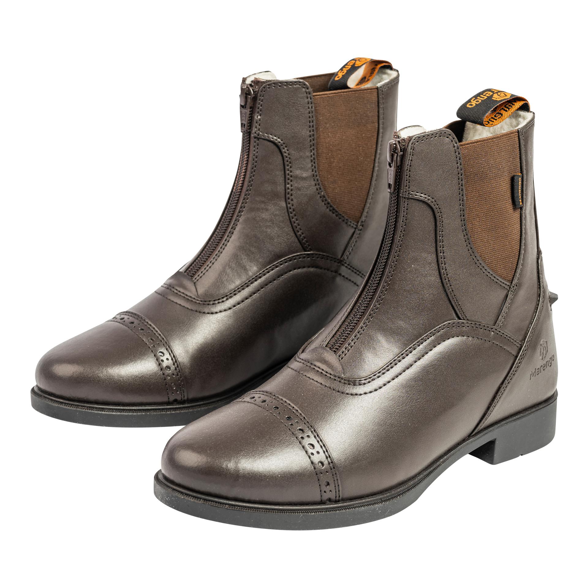 Marengo Reitstiefelette Frontzip Winter Kunstleder