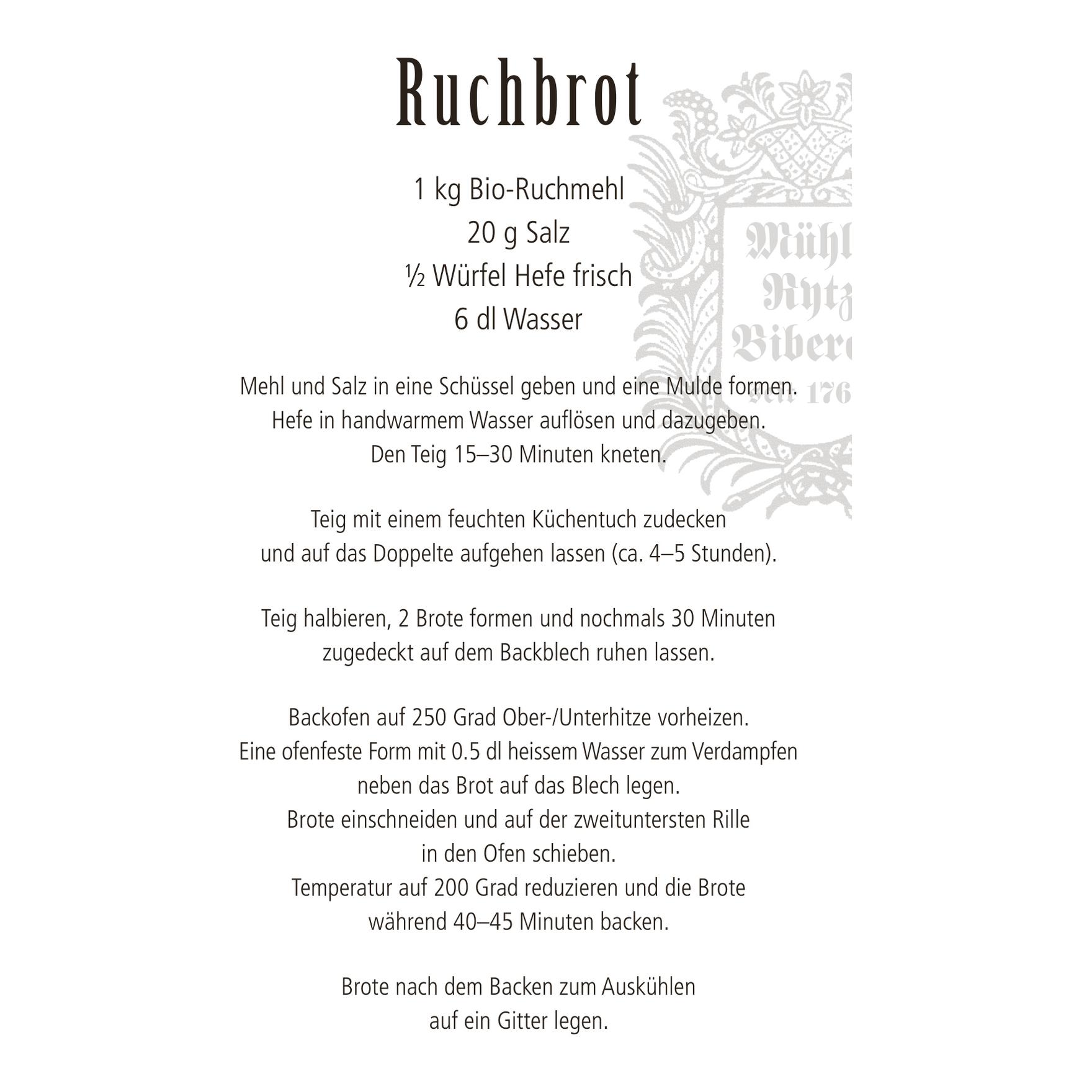 Mühle Rytz Bio Ruchmehl Bio Suisse Knospe