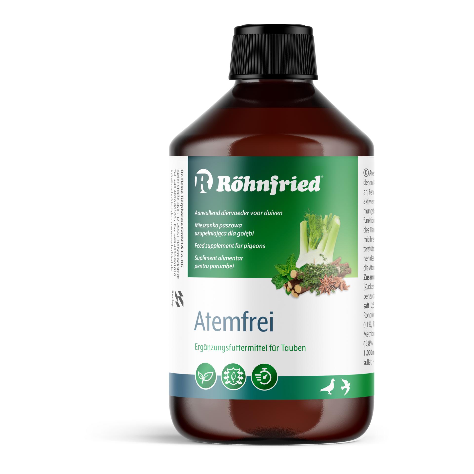Röhnfried Atemfrei - Ergänzungsfuttermittel aus verschiedenen Kräuterölen