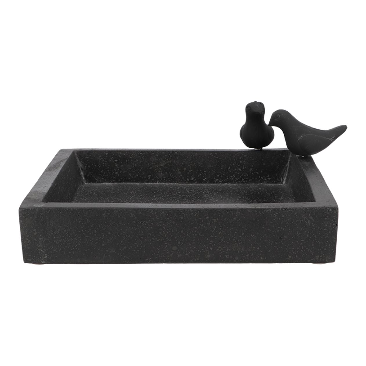 Esschert Vogeltränke Terrazzo quadratisch