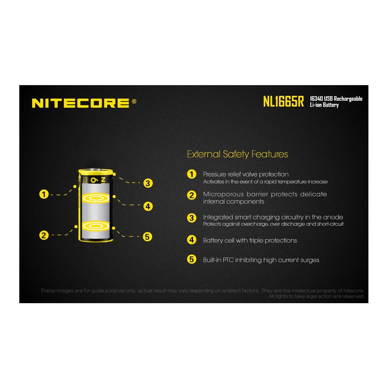 16340 USB Akk 650mAh NL1665R