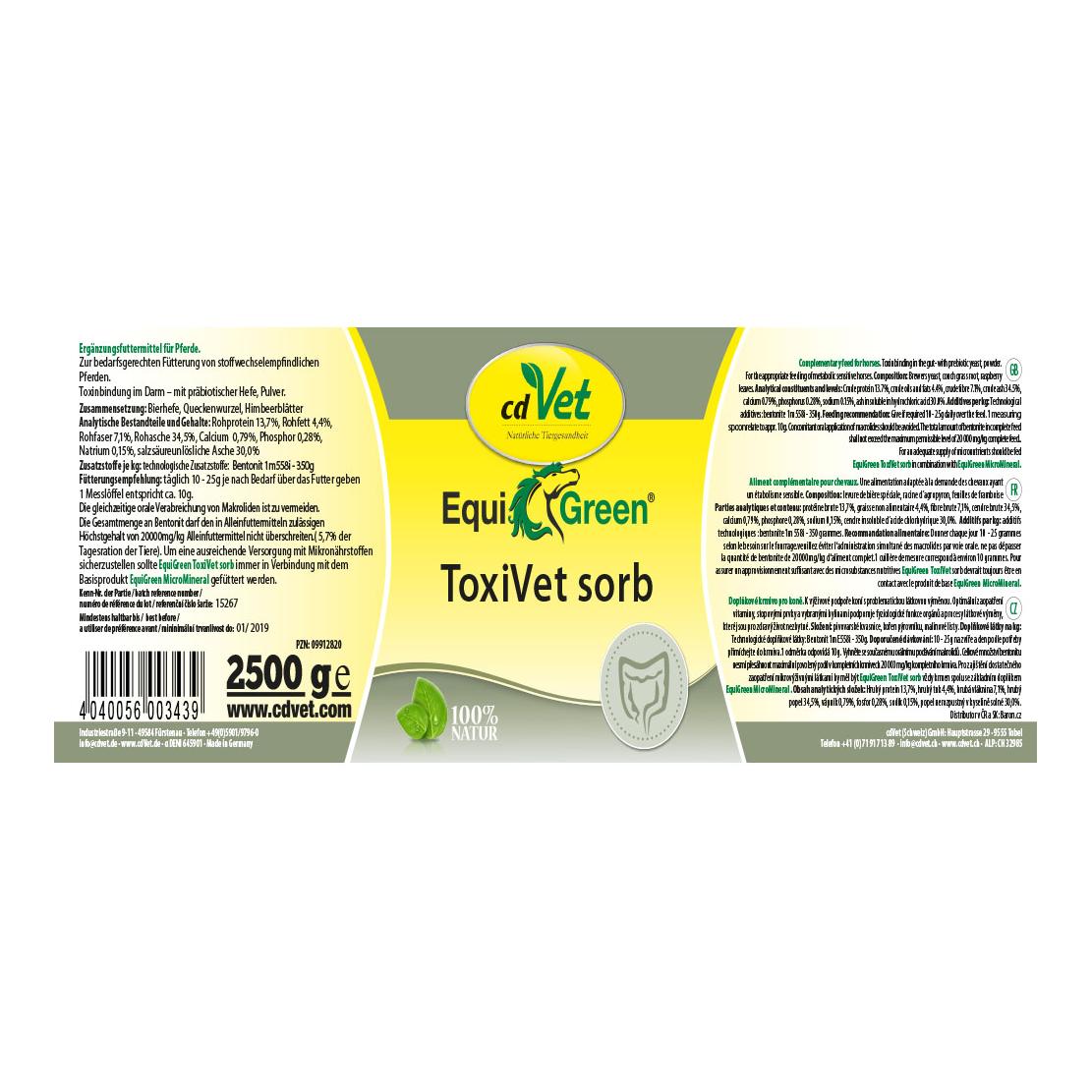 cdVet EquiGreen ToxiVet sorb