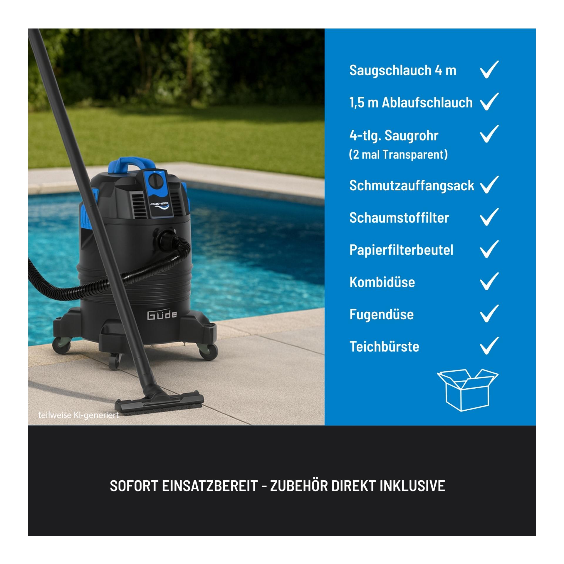 Güde Aspirateur à boue GS 30-1600 3 en 1