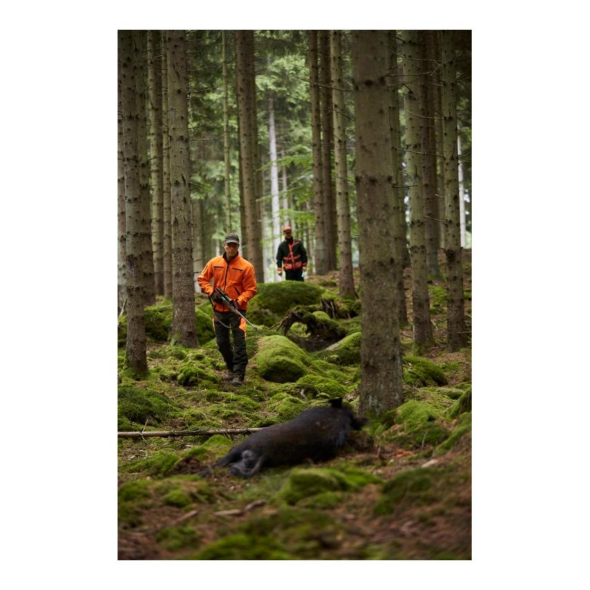 Härkila Kamko Fleecejacke wendbar - Hunting Green/Orange Blaze