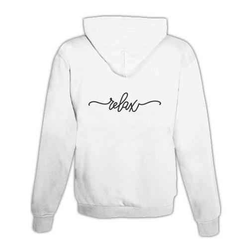 JoyLine Hoodie mit Zipper Relax Unisex Weiss