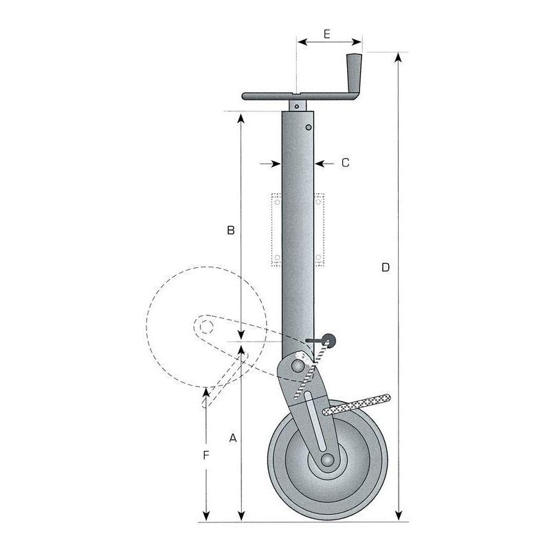 Siepmann Stützrad - eingedreht 940 mm