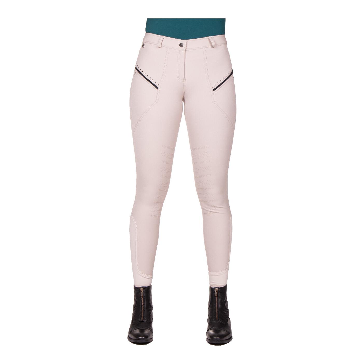QHP Reithose Jace Kniegrip Damen Beige