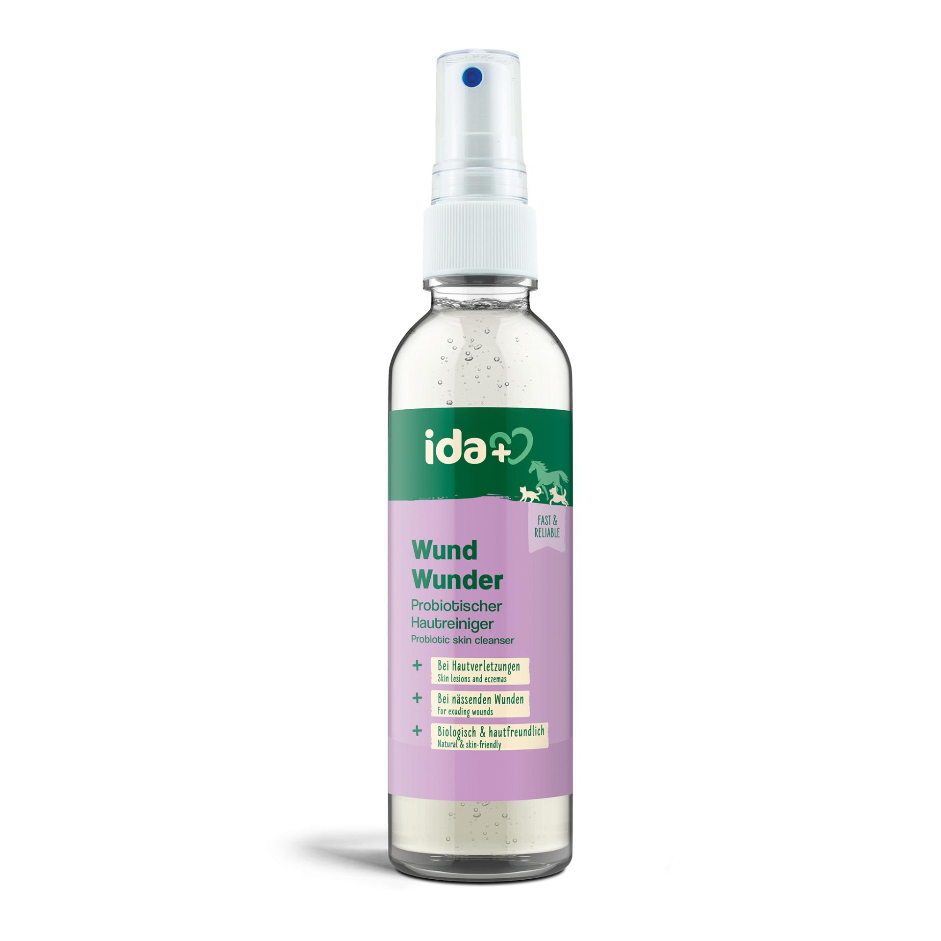 IdaPlus Wundspray "Wund Wunder" für Hunde, Katzen & Pferde - Schutzschild bei Hautverletzungen