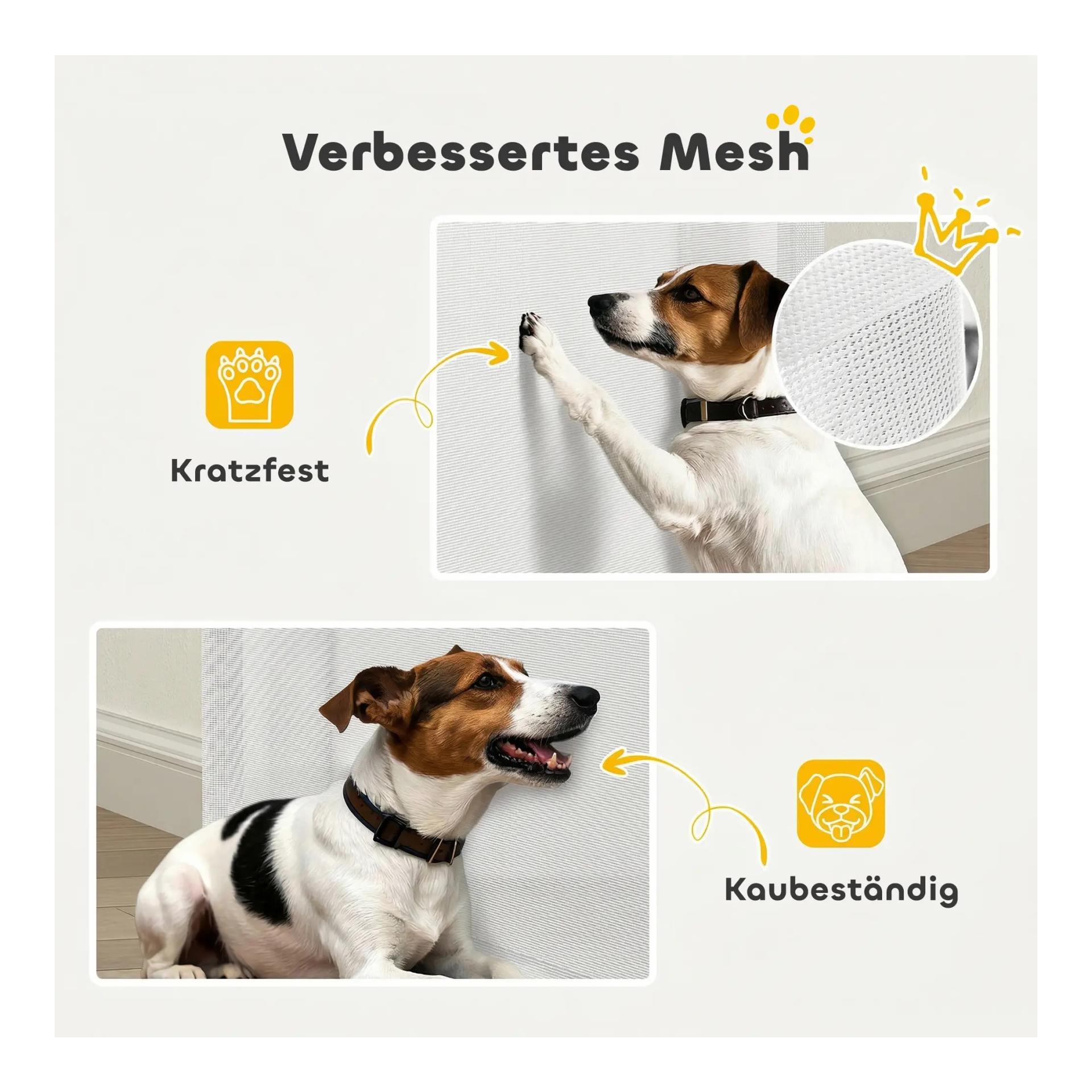 Mainer Barrière de sécurité extensible blanche pour animaux de compagnie
