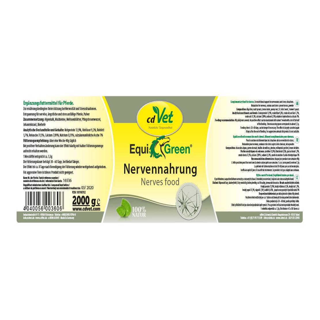 cdVet EquiGreen Alimentation pour les nerfs