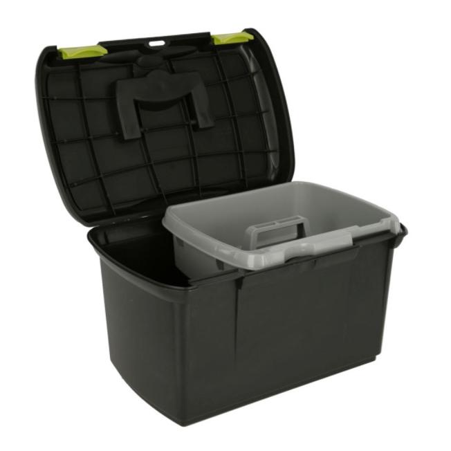 Kerbl Putzbox Arrezzo - schwarz/pistazie