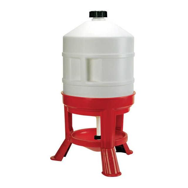Kerbl Hobbyfarming Automatische Geflügeltränke Rot / Weiss