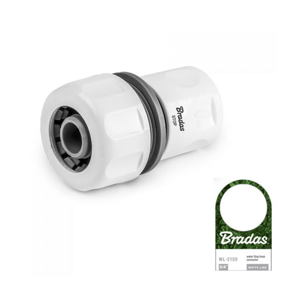 Bradas WHITE LINE 3/4"-Anschluss - STOP Weiss/Grau