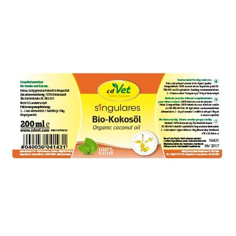cdVet Huile de coco biologique unique