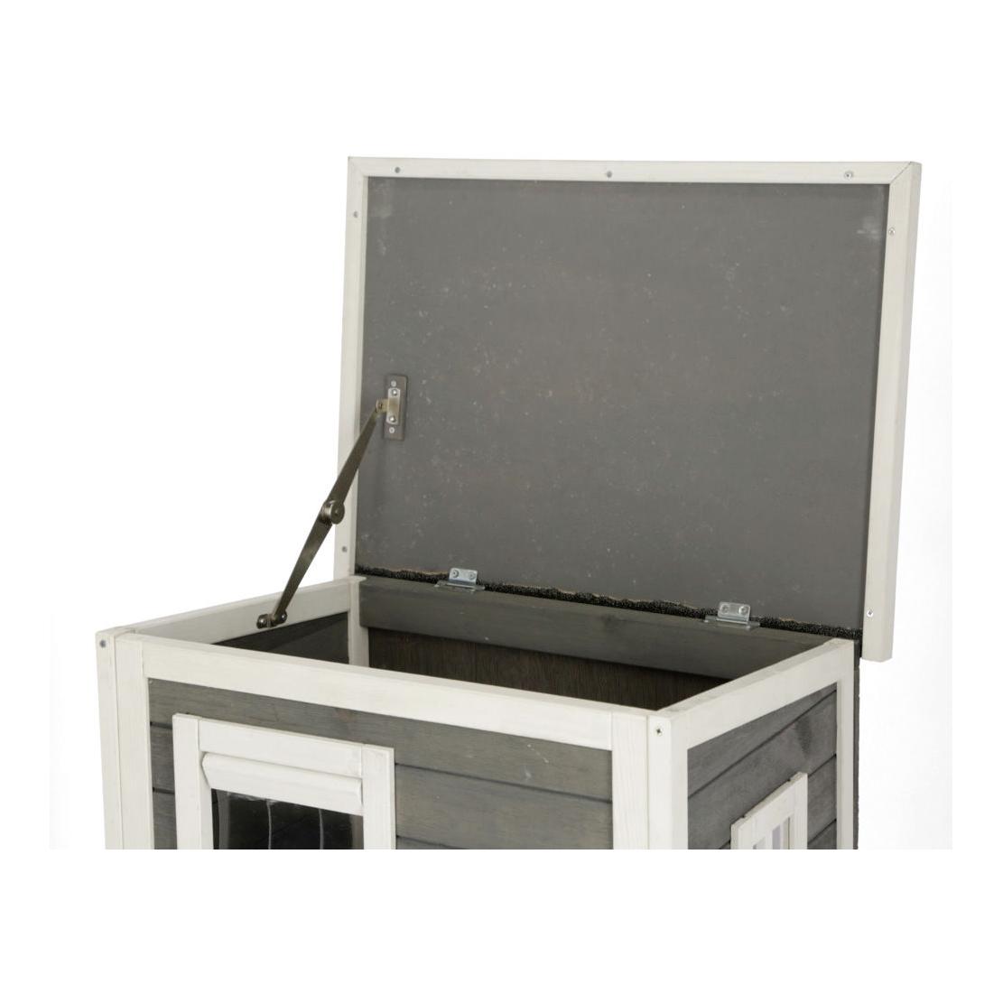 Kerbl Pet Katzenhaus Family - grau/weiss