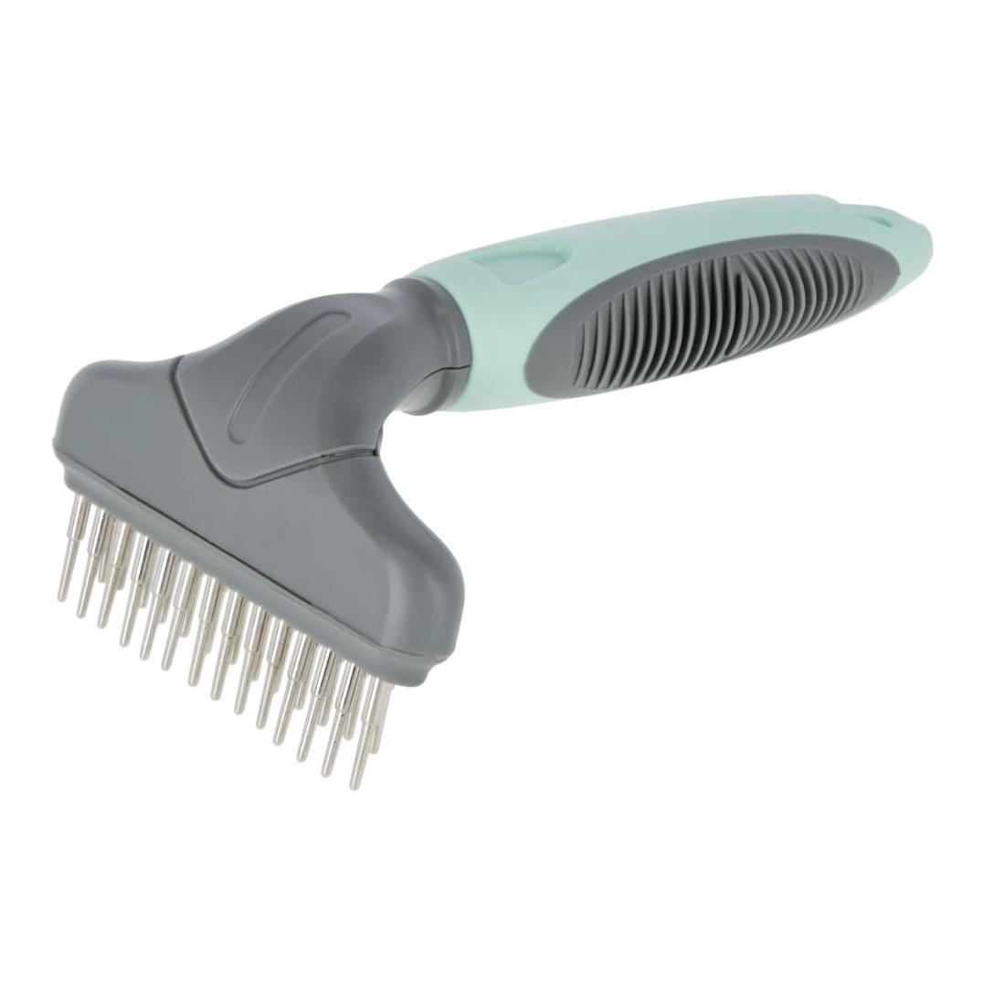 Kerbl Pet Entwirrungsstriegel zweireihig Mint/Grau