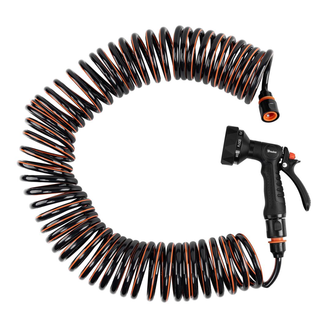 Bradas Set mit Spiralschlauch und 9-Funktionen-SPIRNG-FLEX-Pistole