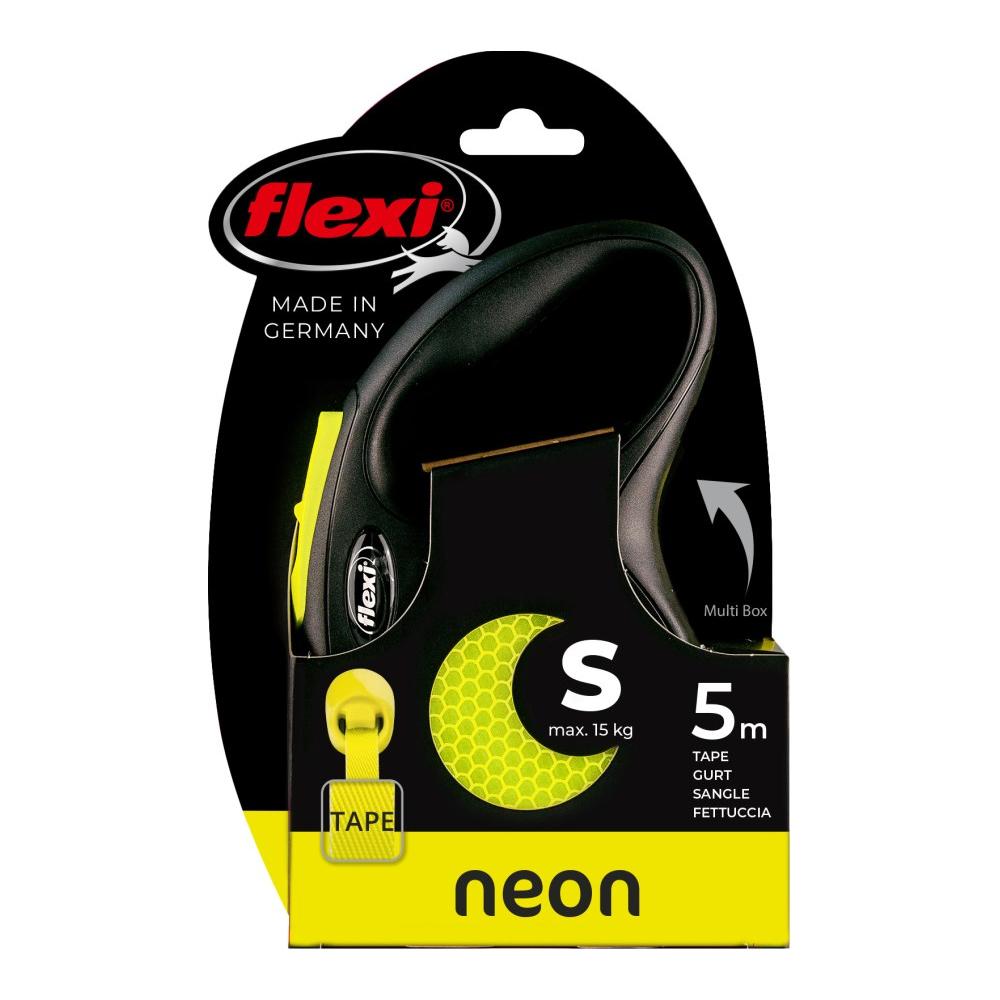 Flexi New Classic NEON Laisse à retirer - noir/jaune
