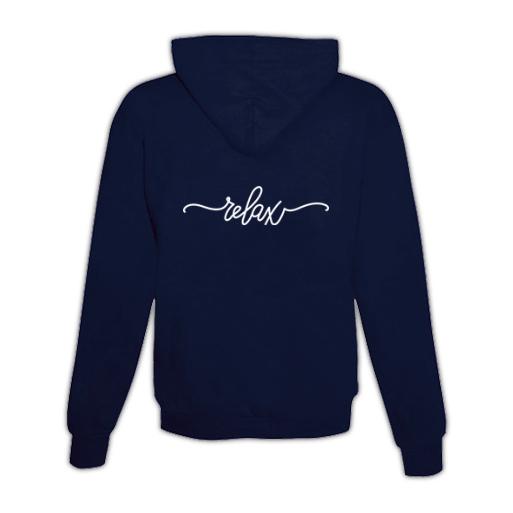 JoyLine Hoodie mit Zipper Relax Unisex Dunkelblau