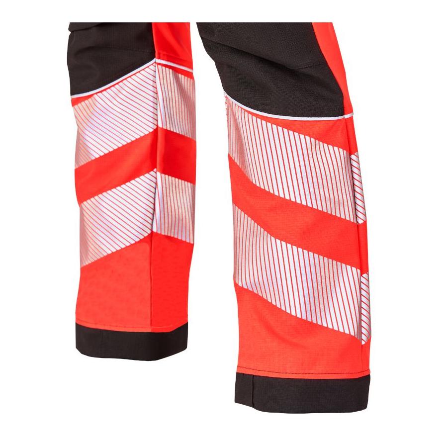 PSS X-treme Breeze Schnittschutzhose EN20471 neonrot/schwarz