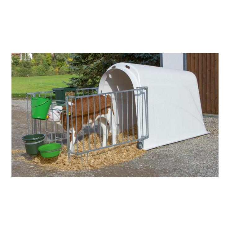 Kerbl Kälberiglu - CalfHouse Master Plus mit leichter Umzäunung Weiss