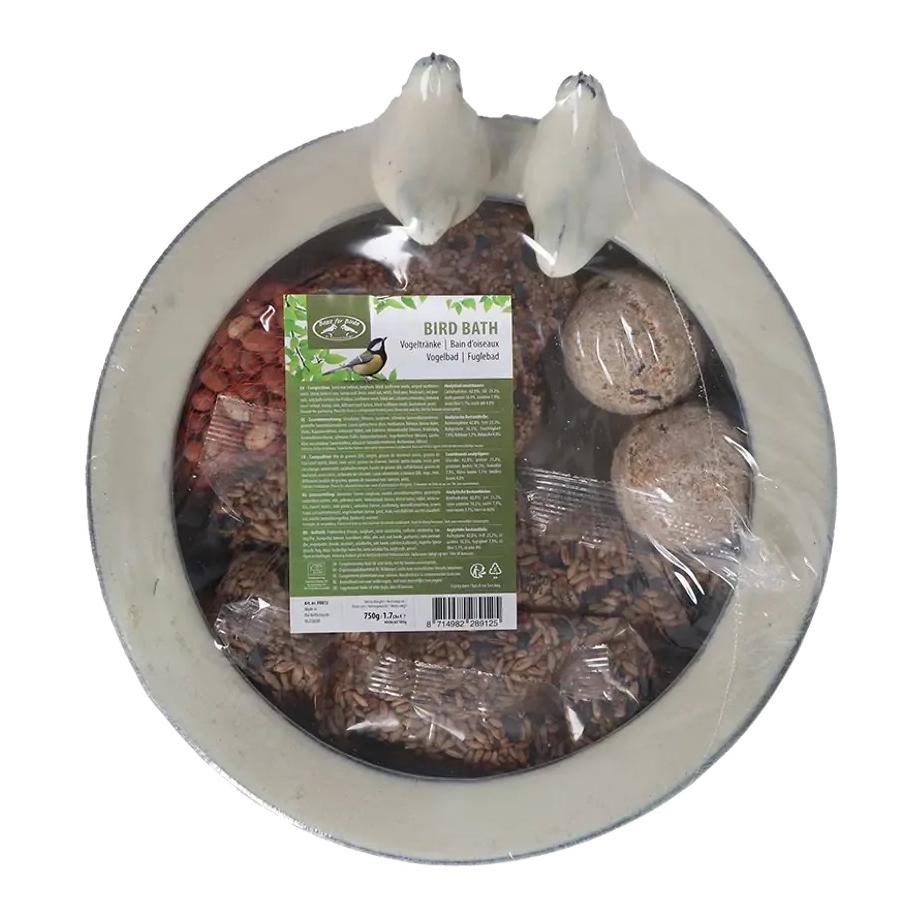 Esschert Vogeltränke rund + Futter sort