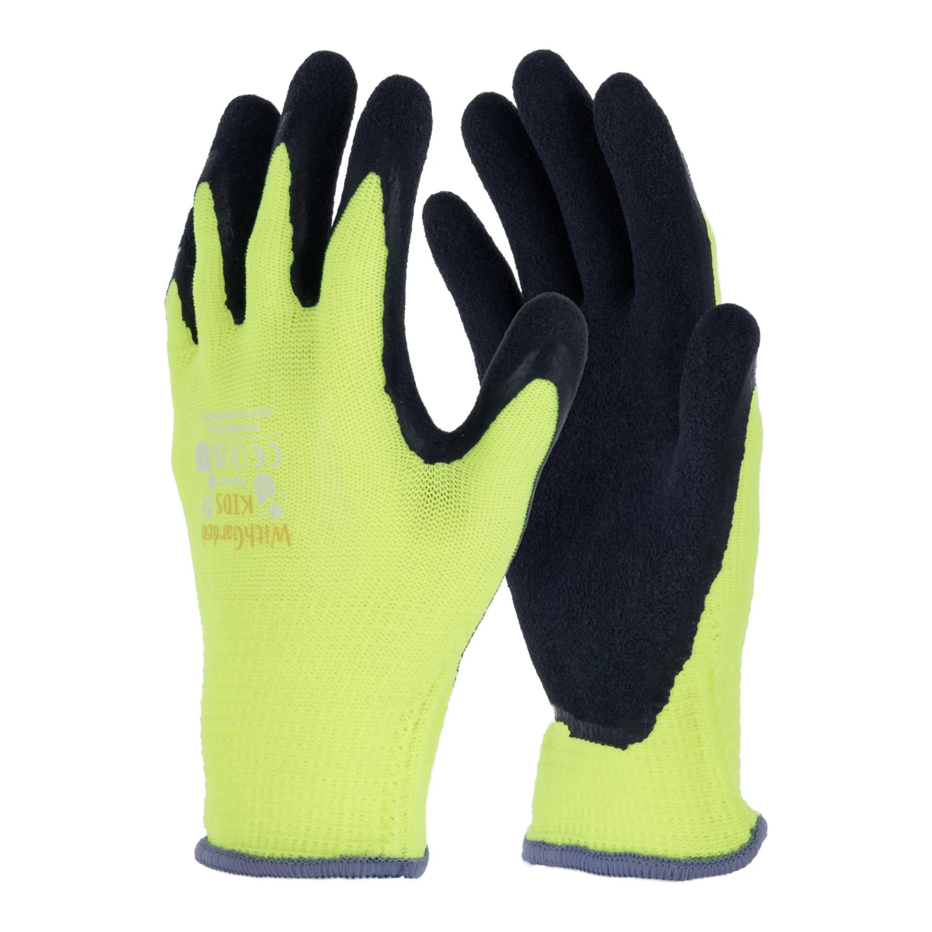 Towa Gants pour enfants TOWA 4-6 ans, enduits de latex - jaune citron