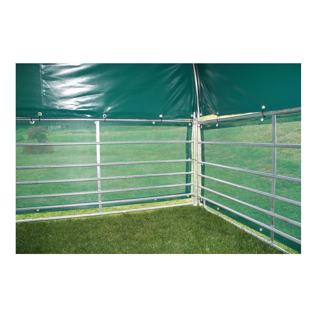 Hauptner Abri de pâturage pour moutons et chèvres avec filet brise-vent