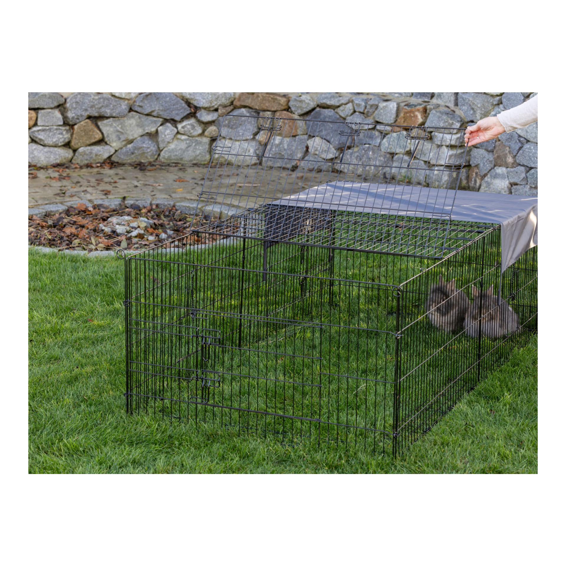 Kerbl Pet Freilaufgehege Nala mit Ausbruchsperre, mit Abdeckung