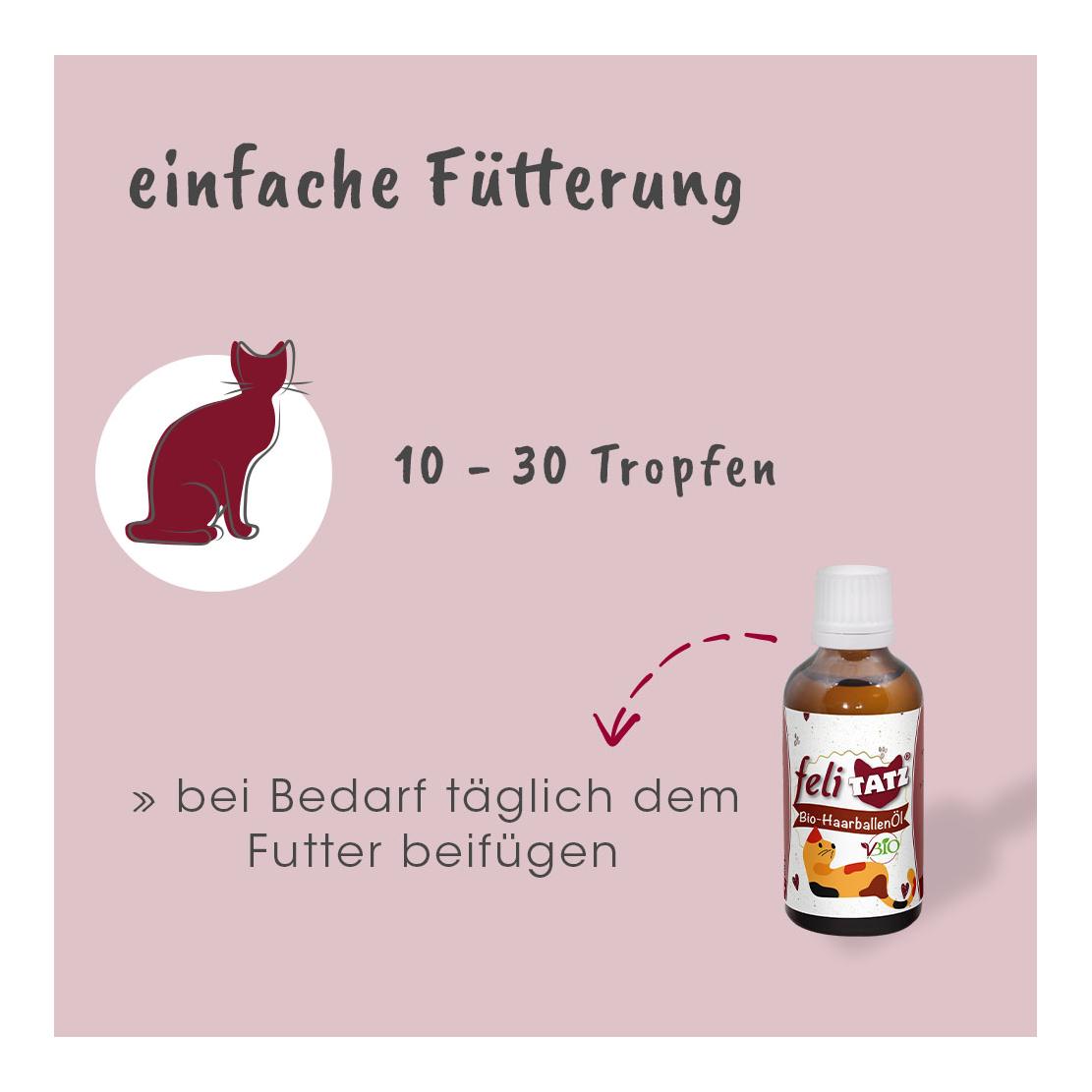cdVet Huile bio contre les boules de poils feliTATZ