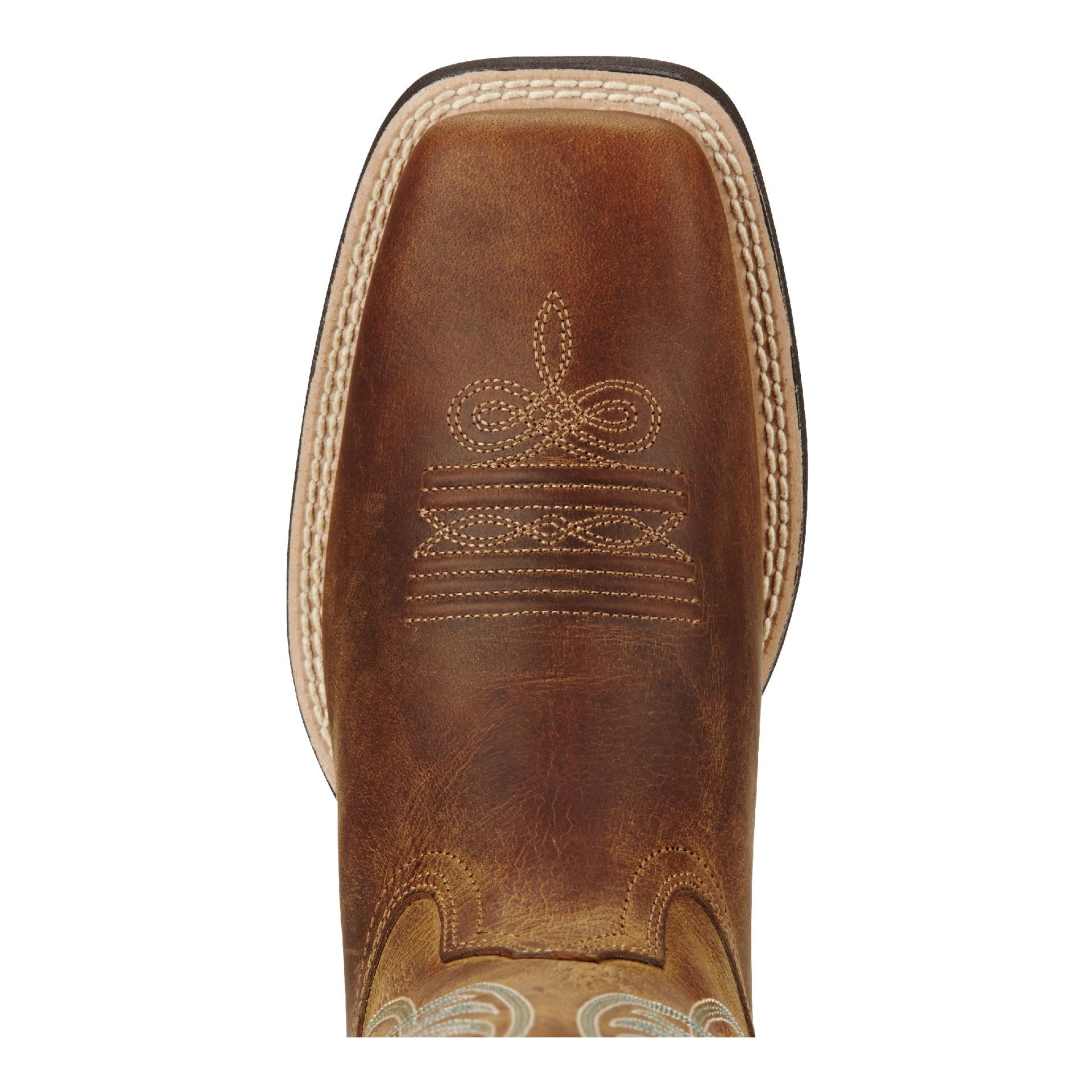 Ariat Bottes d'équitation western Women's Round Up Wide Square Toe - Powder Brown