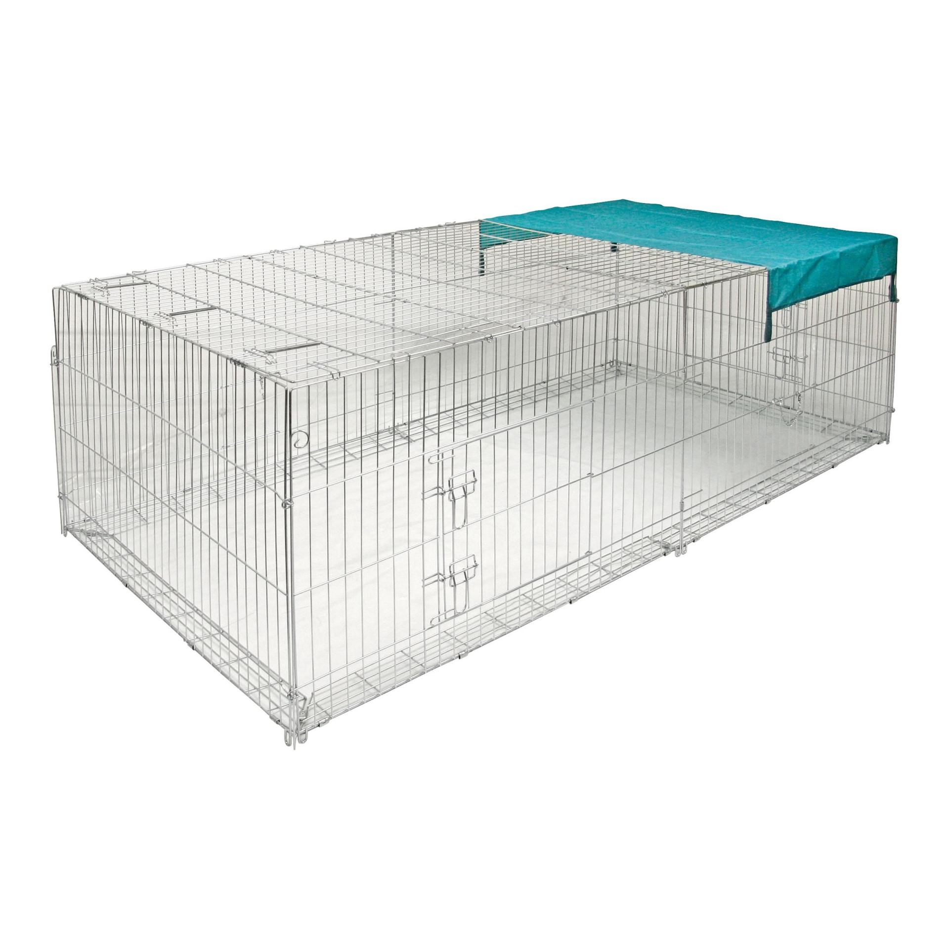 Kerbl Pet Freilaufgehege mit Ausbruchsperre & Sonnenschutz