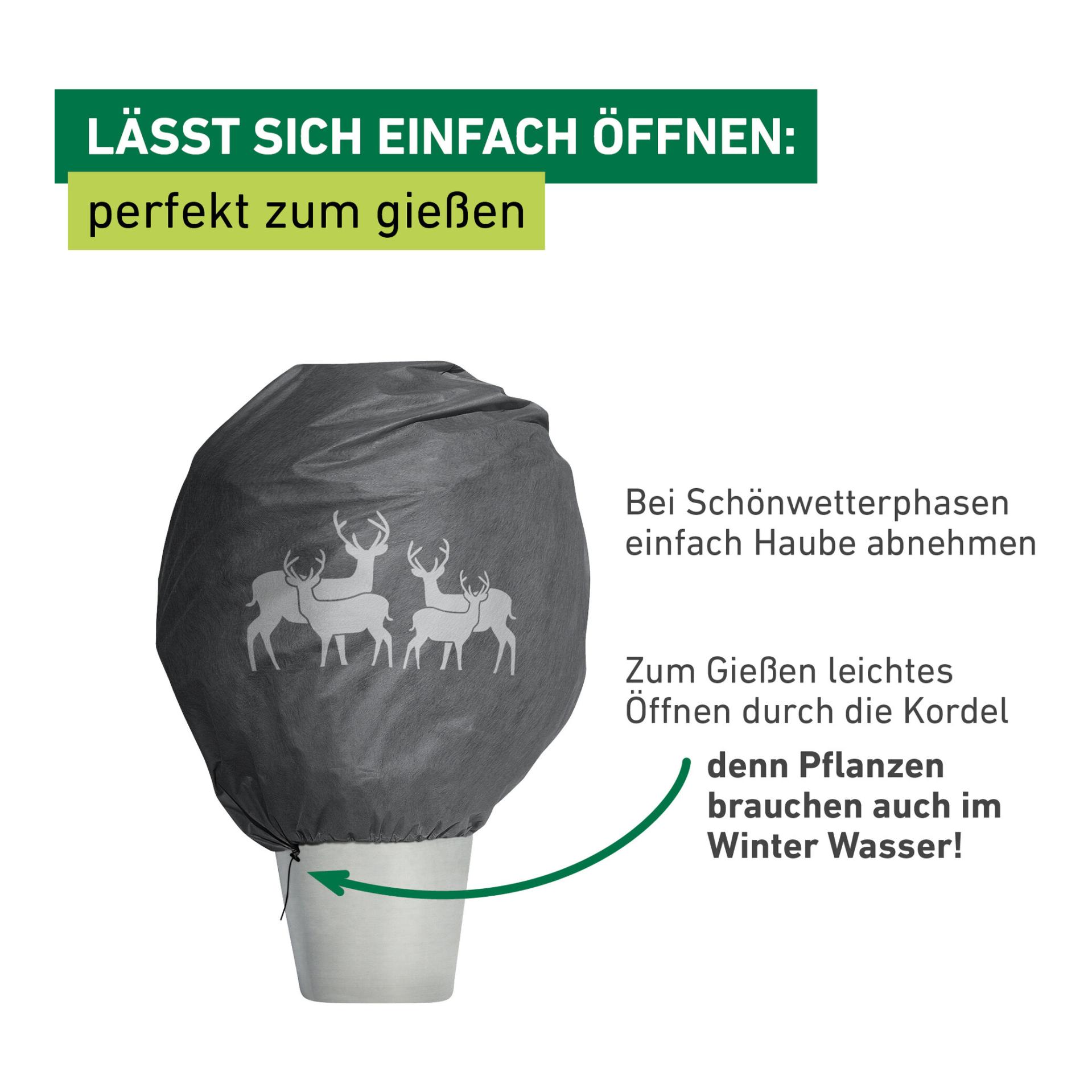Windhager Winter-Deko-Vlieshaube PROTECT Hirsche