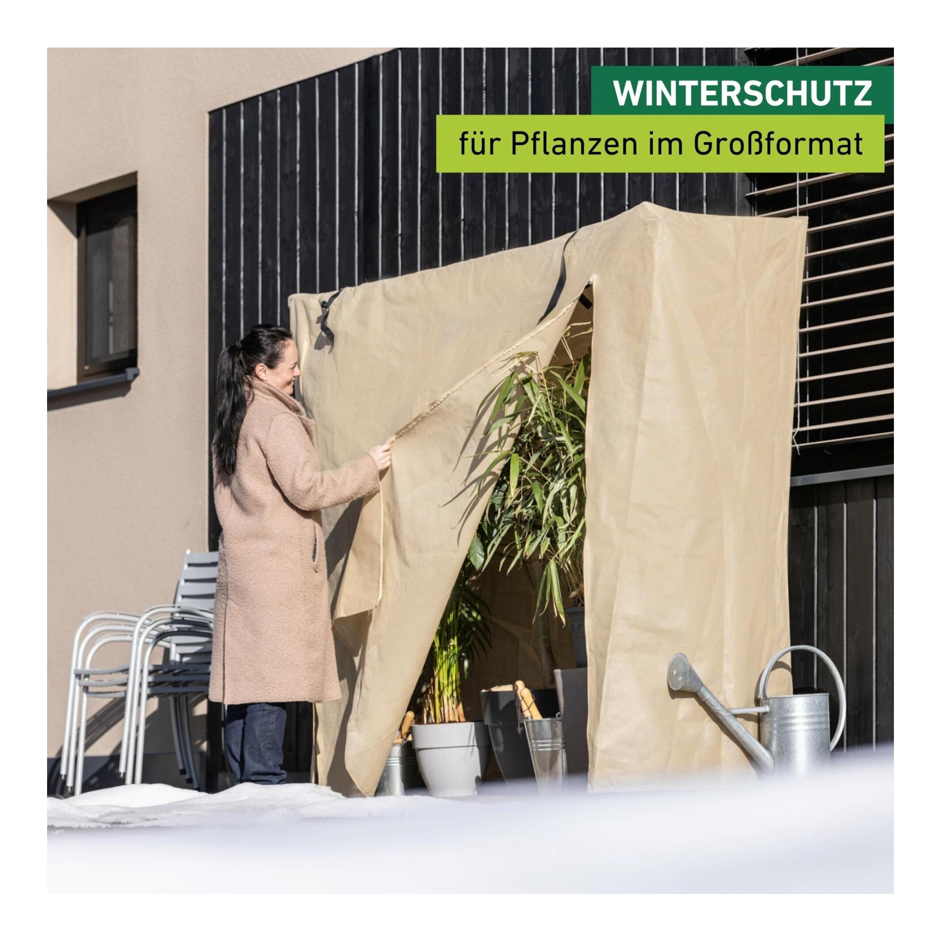 Windhager Wintervlieshaube EASY UP Beige