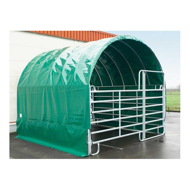 Growi®-Rundbogen-Weidezelt 3.60 x 3.60 x 3.25 m OHNE PANNEAUX