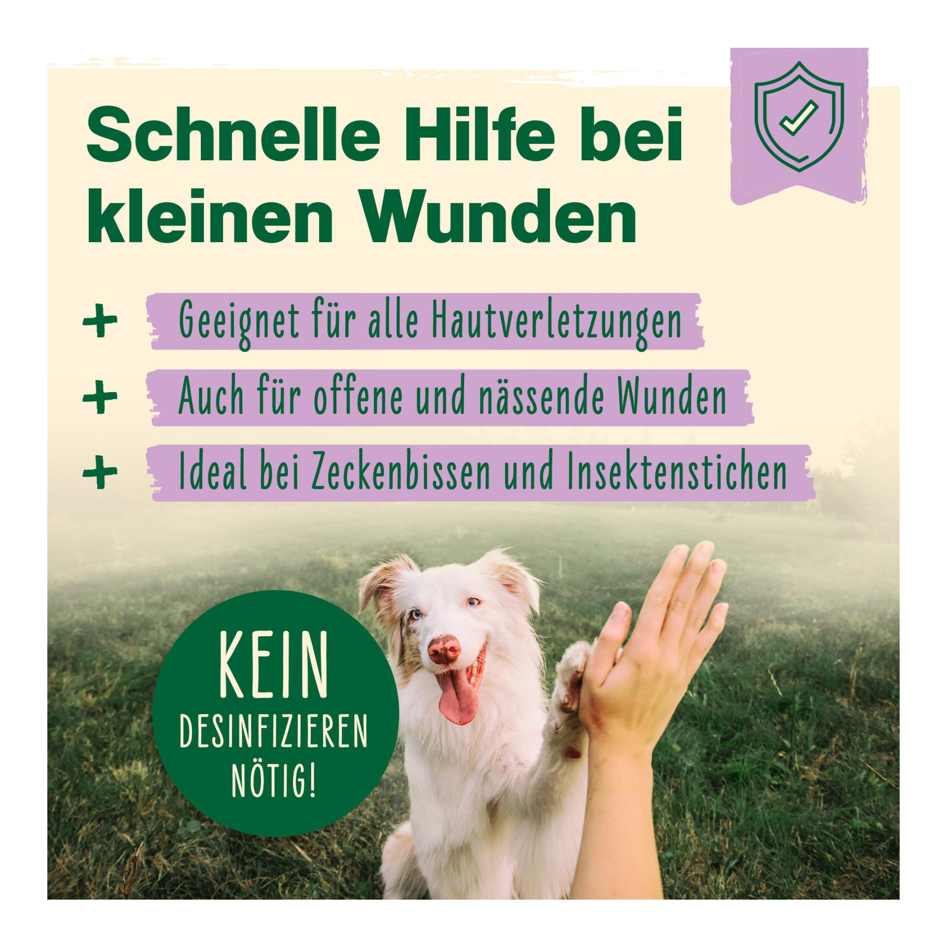 IdaPlus Wundspray "Wund Wunder" für Hunde, Katzen & Pferde - Schutzschild bei Hautverletzungen