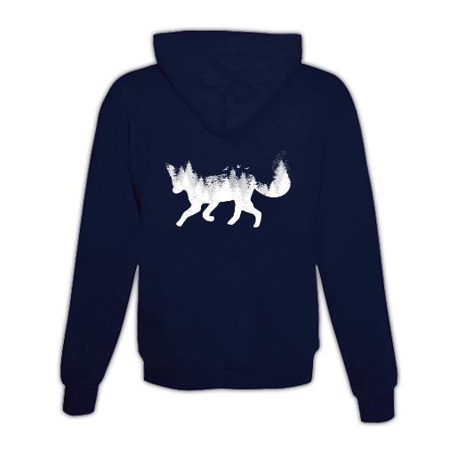 Pull à capuche Renard forêt unisexe