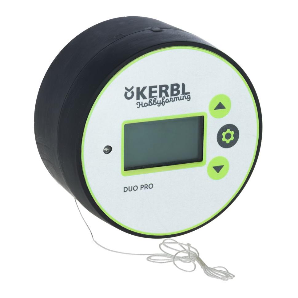 Kerbl Hobbyfarming Automatische Hühnertür Duo Pro - Steuerung Grün-Grau